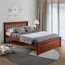 Ver imagem 2 de Conjunto Cama Casal Inglesa com Dois Gavetões em Madeira Maciça Mv Mogno