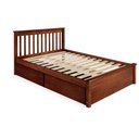 Ver imagem 4 de Conjunto Cama Casal Inglesa com Dois Gavetões em Madeira Maciça Mv Mogno