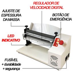 Cilindro Laminador Elétrico Antiaderente com Regulador de Velocidade Bivolt - 6