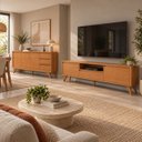 Ver imagem 1 de Conjunto Rack + Buffet Vertex Rack Naturalle Buffet Naturalle Mavaular