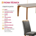 Ver imagem 6 de Mesa de Jantar Liz 180cm Tampo Mdf Vidro Canto Copo com 6 Cadeiras Lira