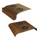 Ver imagem 1 de kit 2 Suporte Porta Copos Com Porta Controle Braço Sofá Casa COR:IPÊ AMARELO