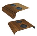 Ver imagem 1 de kit 2 Suporte Porta Copos Com Porta Controle Braço Sofá Casa COR:IPÊ AMARELO