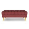 Banco Bau Jade 120cm Suede Bordo - Am Interiores - 1