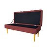 Banco Bau Jade 120cm Suede Bordo - Am Interiores - 2
