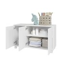 Ver imagem 2 de Nicho Organizador Infantil  com 3 Portas 1 Prateleira Branco - CASATEMA