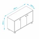 Ver imagem 4 de Nicho Organizador Infantil  com 3 Portas 1 Prateleira Branco - CASATEMA