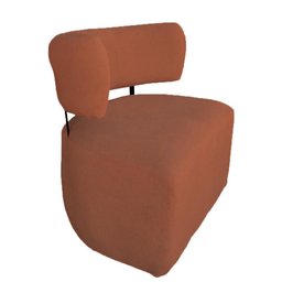 Kit 02 Poltronas Organicas Bouclê Terracota - D'classe Decor - 3