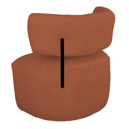 Kit 02 Poltronas Organicas Bouclê Terracota - D'classe Decor - 6