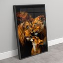 Ver imagem 2 de Quadro Decorativo Família Leão Leoa com Um Filhote Sala Quarto Casa Escritório