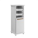 Ver imagem 2 de Armário Cozinha com Fruteira Paraná 1 Porta 1 Prateleira 2 Cestos Arte Móveis Branco