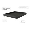 Ver imagem 3 de Cama Queen Base Box Pés Ferro 176cm Nami Corano Preto - Nexta Casa