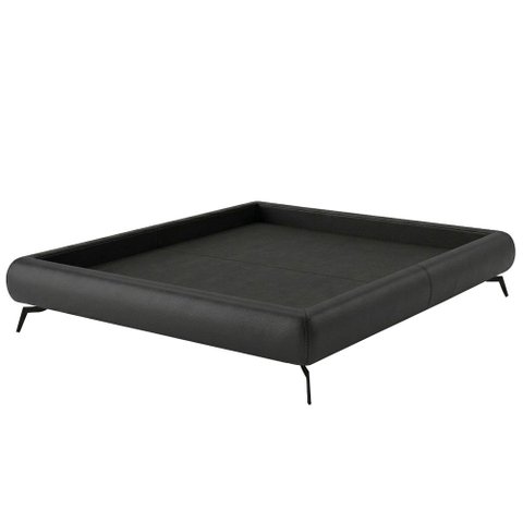 Cama Queen Base Box Pés Ferro 176cm Nami Corano Preto - Nexta Casa
