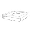Ver imagem 4 de Cama Queen Base Box Pés Ferro 176cm Nami Corano Preto - Nexta Casa