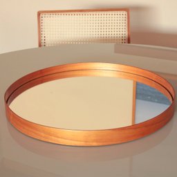 Bandeja Laminada Decorativa para Servir Laminada Perth 45cm - Mel - 3