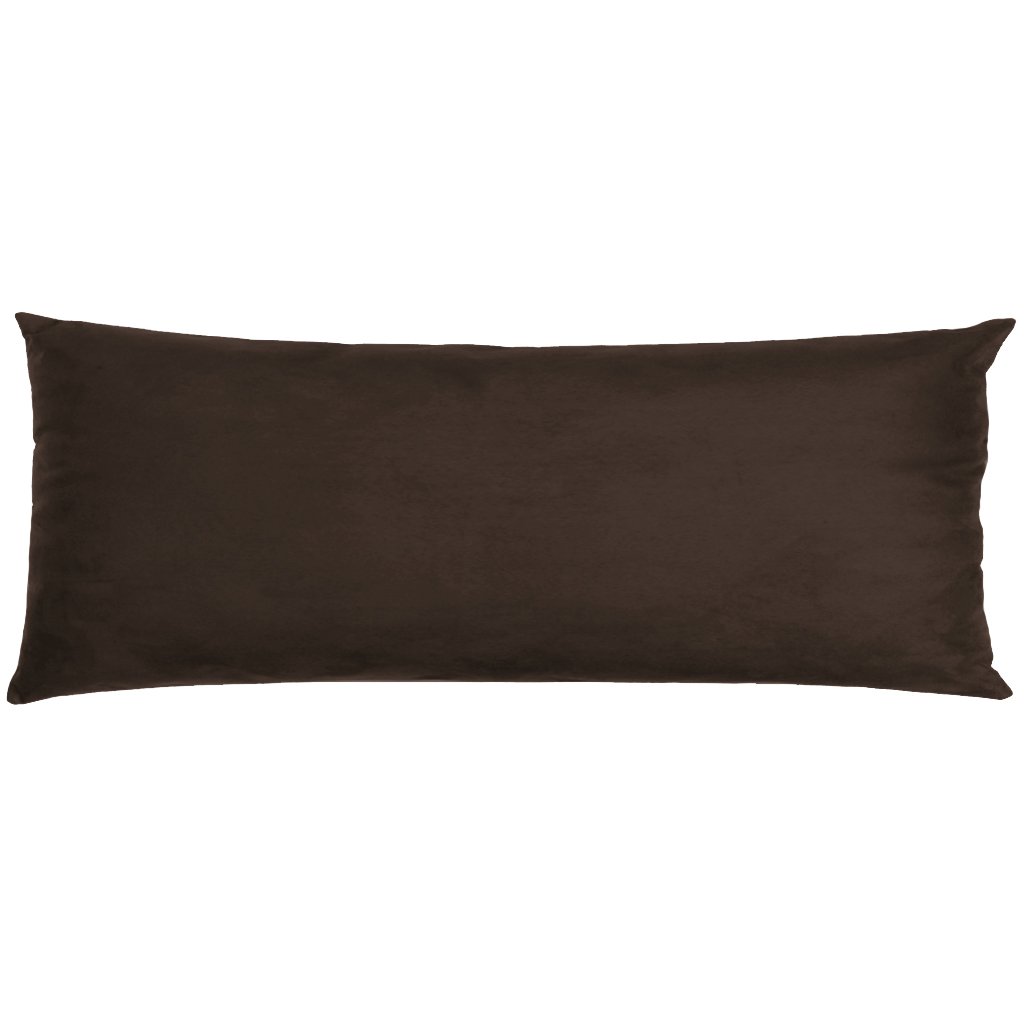 Travesseiro De Corpo Body Pillow Veludo 40x130cm Marrom - Somente capa - 1