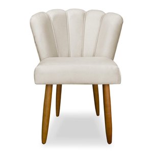 Cadeira para Mesa de Jantar Flor Moderna Balaqui Decor Bege