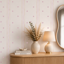 Ver imagem 3 de Kit 12 Metros Papel de Parede Infantil Adesivo Rosa com Listras Decoração para Quartos