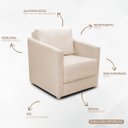 Ver imagem 3 de Poltrona Decorativa para Sala Recepção Manicure Consultório Celine Suede