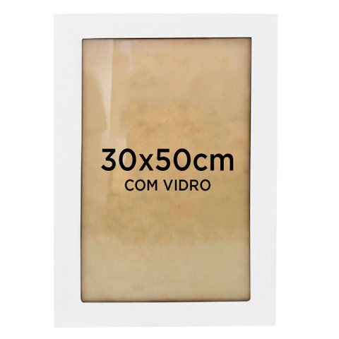 Moldura para Quadro Decorativo 30x50cm Foto Quebra-cabeça com Vidro - Várias Cores