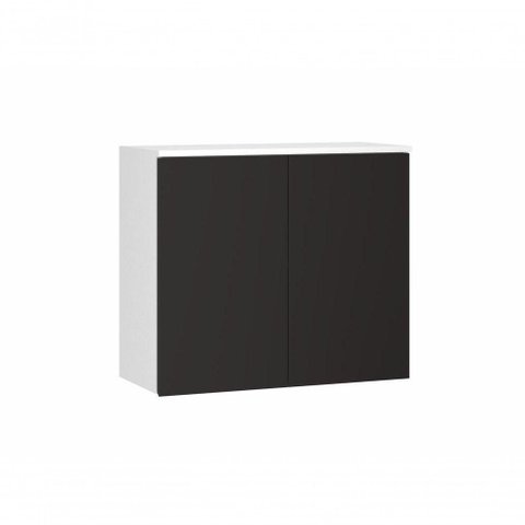 Armário Aéreo 70 Cm 2 Portas Dora Luciane Móveis Preto Txt