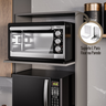 Armário Suporte para Microondas e Forno Suspenso Cozinha Lauren Cinza Grafite - 6