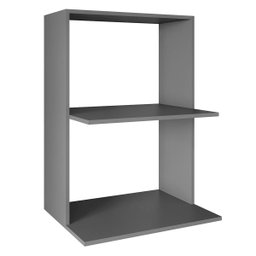 Armário Suporte para Microondas e Forno Suspenso Cozinha Lauren Cinza Grafite - 3