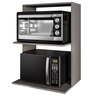 Armário Suporte para Microondas e Forno Suspenso Cozinha Lauren Cinza Grafite - 1