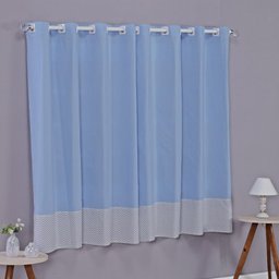 Enxoval de Bebe Kit de Berço Americano Cortina Algodão Menino Menina 8 Peças:chevron Azul Bebê - 6