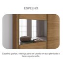 Ver imagem 7 de Guarda Roupa Casal Belmonte com Espelho e Gaveteiro Milão com Chave Cumaru 25 Fendi - Novo Horizonte