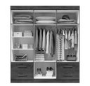 Ver imagem 3 de Guarda Roupa Recife Gold 6 Pts Cinamomo/off - Leifer