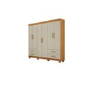 Ver imagem 4 de Guarda Roupa Recife Gold 6 Pts Cinamomo/off - Leifer