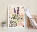Ver imagem 1 de Quadro Decorativo Lavanda Provence Retrô 45x34cm - com Vidro:madeira Preta