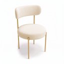 Ver imagem 5 de Cadeira Sala de Jantar Margara Kit 4 Base Aço Dourado Bouclê D03 - D'Rossi