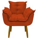 Ver imagem 3 de Kit Poltrona e Puff Alice Decorativa Confortável para Sala Recepção Manicure Quarto Tecido Suede