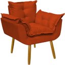 Ver imagem 2 de Kit Poltrona e Puff Alice Decorativa Confortável para Sala Recepção Manicure Quarto Tecido Suede