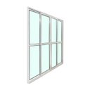 Ver imagem 4 de Porta Balcão de Alumínio Branco 4 Folhas 210x200 com Fechadura Linha 25