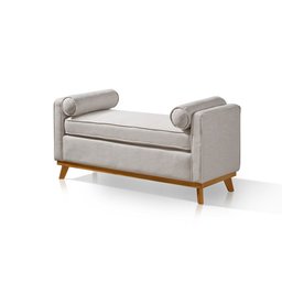 Recamier Italia 1,30M com Base Madeira Linho Sofatec - 2