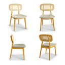 Ver imagem 1 de Kit 4 Cadeiras Madeira Maciça Liz CabeCasa MadeiraOriginals Amarelo/Mel