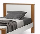 Ver imagem 4 de Cama de Solteiro para Quarto Mila com Pés de Madeira Estilo Retro Design Moderno com Colchão 188x88