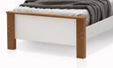 Ver imagem 5 de Cama de Solteiro para Quarto Mila com Pés de Madeira Estilo Retro Design Moderno com Colchão 188x88