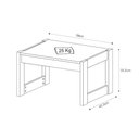 Ver imagem 2 de Mesa Centro Sala AZ1022 Branco/Nogal - Tecno Mobili