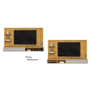 Ver imagem 4 de Painel Friz 179m com Prateleiras 25mm e Porta Deslizante - Cedro/Bali DJ Móveis