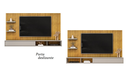 Ver imagem 4 de Painel Friz 179m com Prateleiras 25mm e Porta Deslizante - Cedro/Bali DJ Móveis