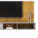 Ver imagem 2 de Painel Friz 179m com Prateleiras 25mm e Porta Deslizante - Cedro/Bali DJ Móveis