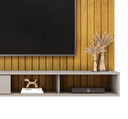 Ver imagem 2 de Painel Friz 179m com Prateleiras 25mm e Porta Deslizante - Cedro/Bali DJ Móveis