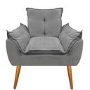 Ver imagem 2 de Poltrona Para Sala De Estar - Cinza Suede