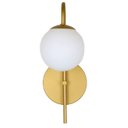 Ver imagem 2 de Luminária Arandela Parede Jabuticaba Globo 12 Dourado Fosco