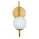 Ver imagem 3 de Luminária Arandela Parede Jabuticaba Globo 12 Dourado Fosco