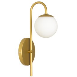 Luminária Arandela Parede Jabuticaba Globo 12 Dourado Fosco - 1